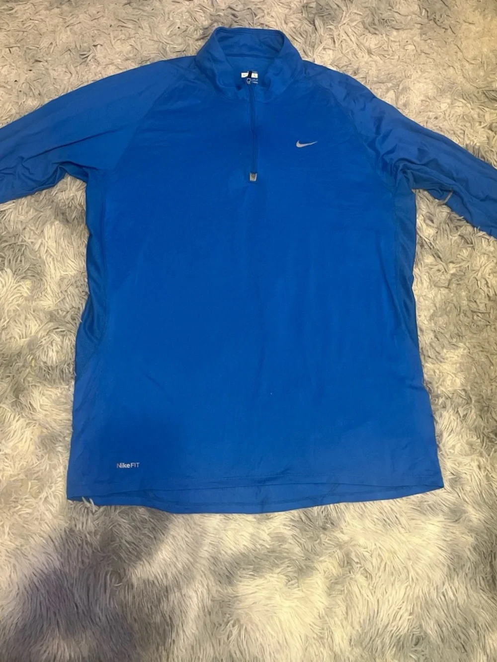 Nike Blue Long sleeve quarter zip for men size Larger